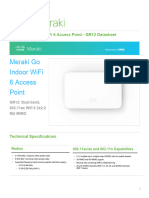 Meraki Go Indoor WiFi 6 Access Point - GR12 Datasheet