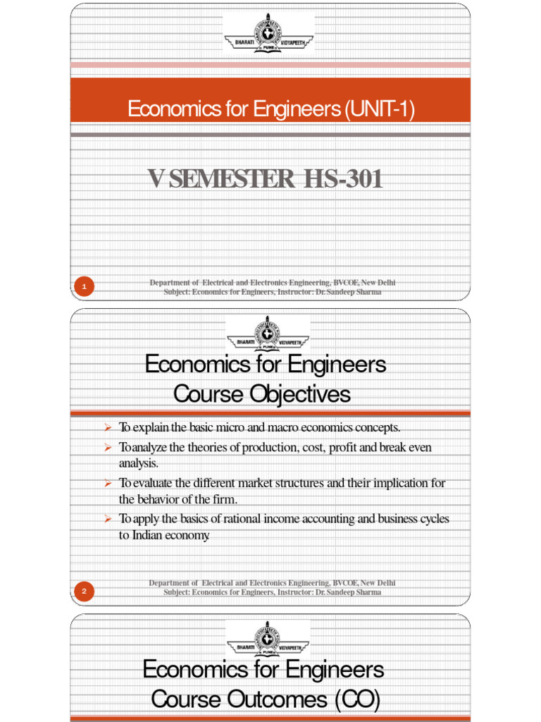 Ee Unit 1 | PDF | Demand | Supply (Economics)