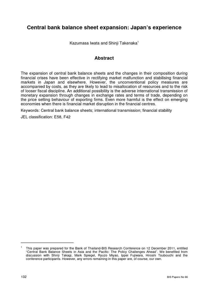 Kazumasa iwata and shinji takenaka central bank balance sheet