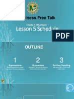 Business Free Talk: Lesson 5 Schedule