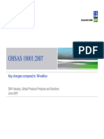 OHSAS 18001 - 2007 Summary of Changes