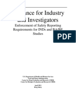 FDA Draft Guidance - Enforcement of IND Safety Reporting Requirements