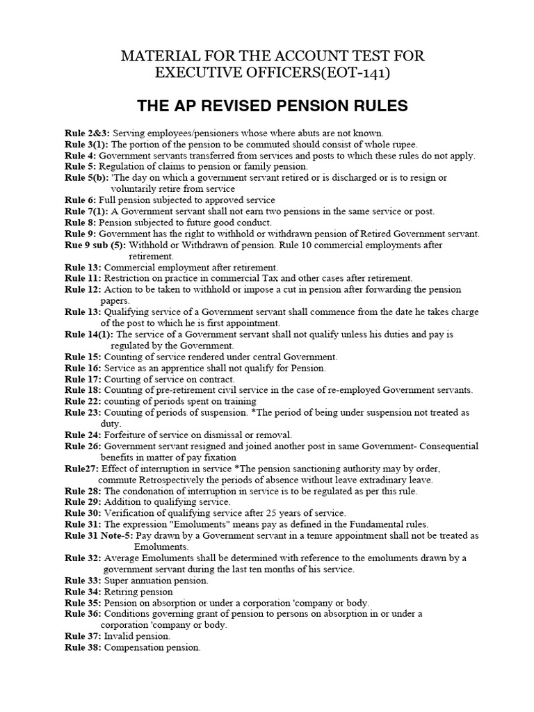 AP Revised Pension Rules Overview | PDF | Pension | Justice