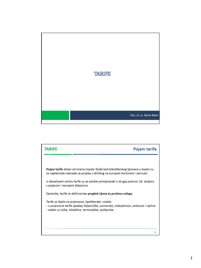 Tarife | PDF