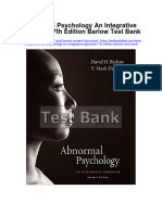 Abnormal Psychology An Integrative Approach 7th Edition Barlow Test Bank