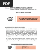 Types of Production System