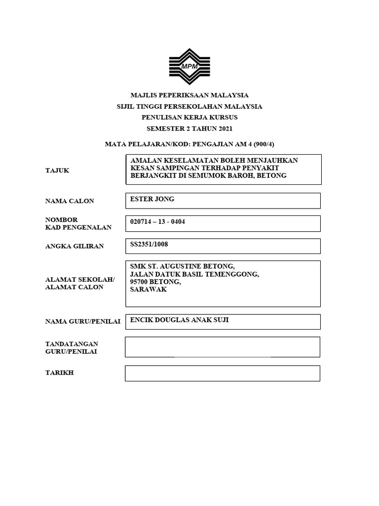 Cover Dan Borang 1 1 Pdf