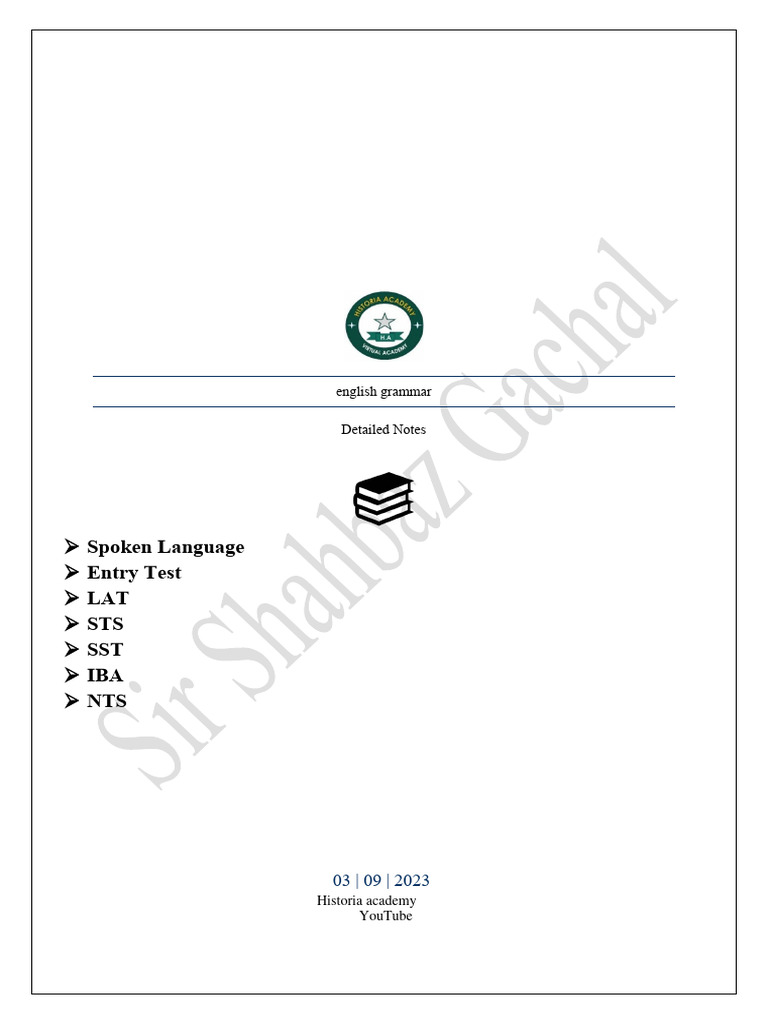 Detailed notes of english grammar pdf