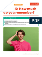 Lesson 5 - How Much Do You Remember