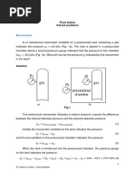 Fluid Mechanics Pressure Problem Solutions | PDF | Pressure Measurement ...