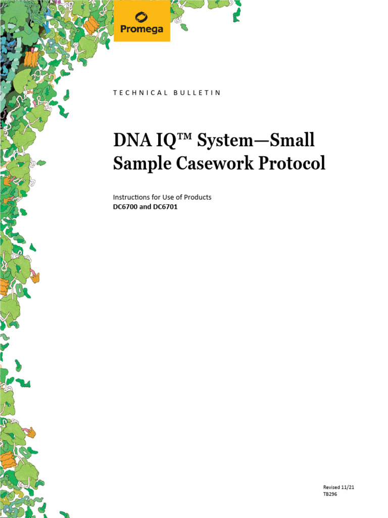 Dna Iq System Small Sample Casework Tb296 Pdf