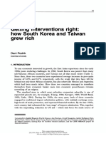 Dani Rodrik, Gene Grossman and Victor Norman, "Getting Interventions Right - How South Korea and Taiwan Grew Rich", 10 (20) Economic Policy (1995)