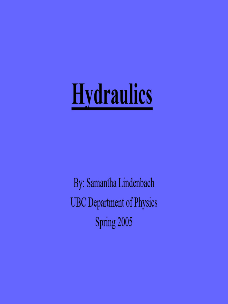 Hydraulic Principles PDF