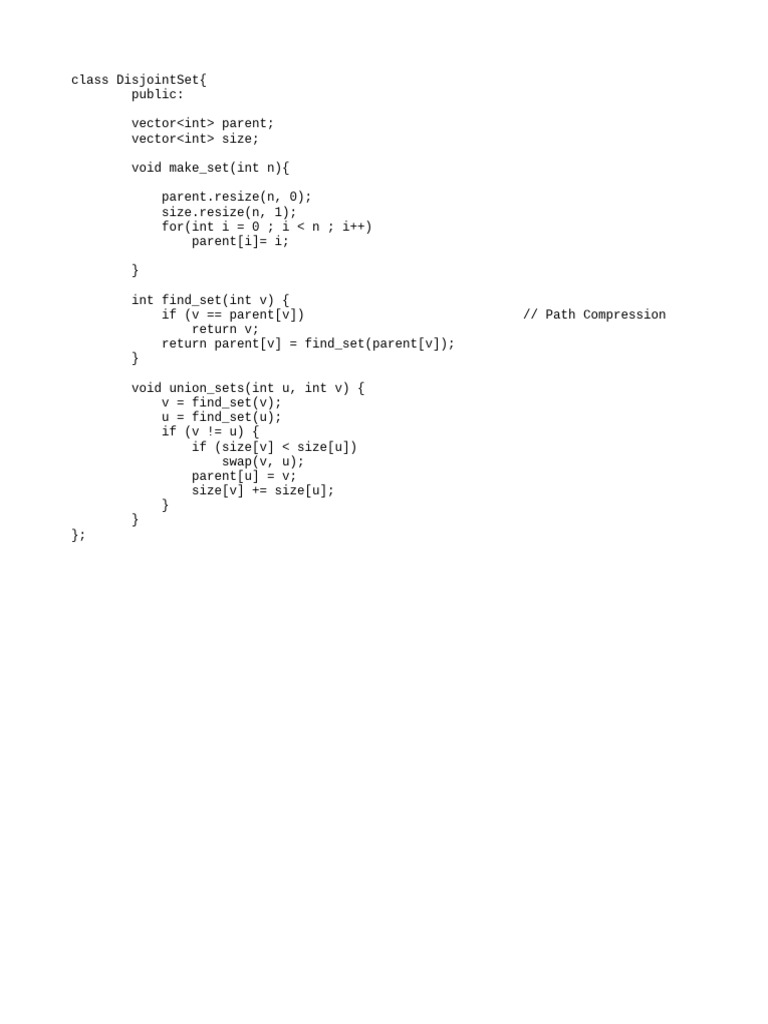Disjoint Set Data Structure Implementation | PDF | Teaching Methods ...