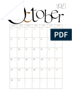 Agenda Calendario Mensual Minimalista Rosa