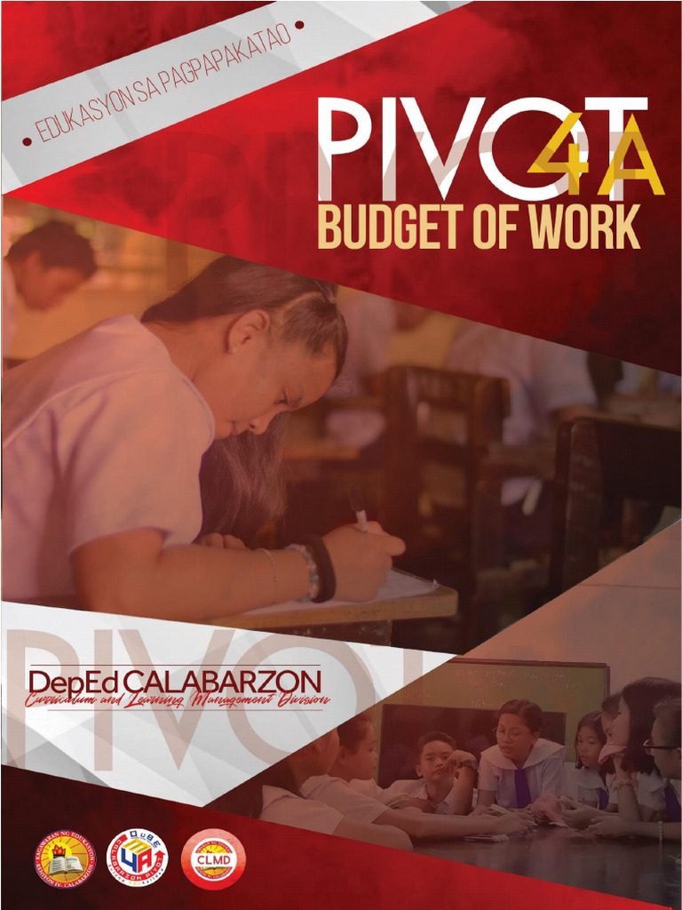 Updated esp melc pivot 4a budget of worksbow in all learning areas pdf