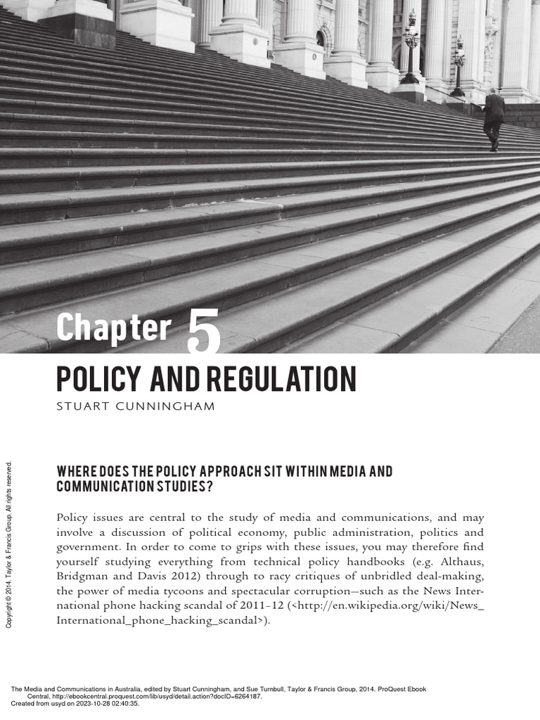 The Media and Communications in Australia - (5 Policy and Regulation ...