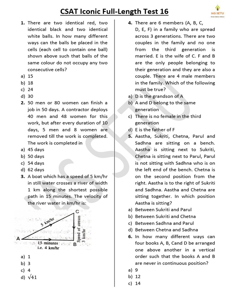CSAT Full Length Test 16 Iconic 17656116 2023 04 230413 162540 | PDF