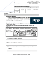 2° Evaluación Matemática 6° Básico