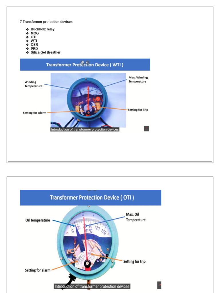 7 Transformer Protection Devices PDF Transformer Relay