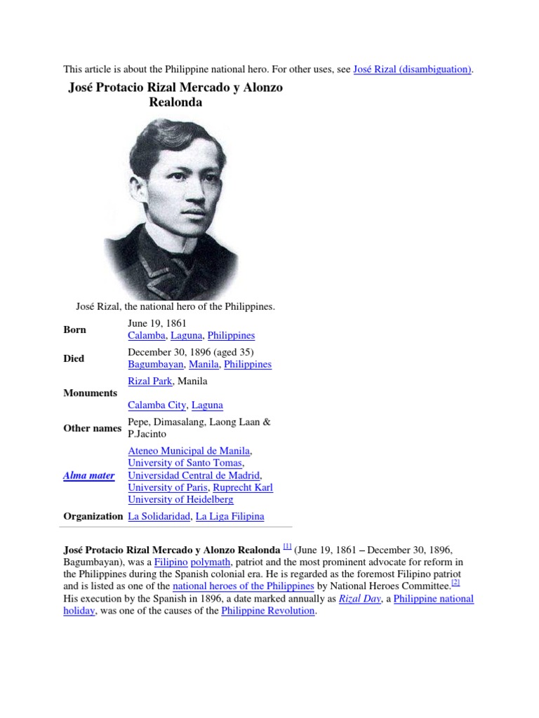 José Rizal: Philippine National Hero | PDF | Philippines