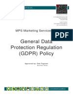 MPSMF 99 General Data Protection Regulation Policy V1