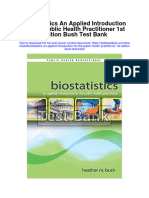 Biostatistics An Applied Introduction For The Public Health Practitioner 1st Edition Bush Test Bank