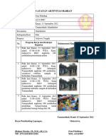 Catatan Aktivitas Harian - 100 - 15-18 September 2022