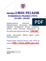 Makluman Tawaran an Pinjaman PTPTN Secara Online (1)