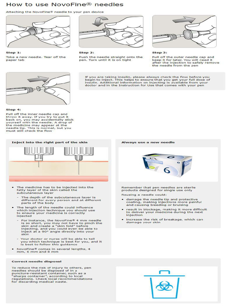 Novo Nordisk NovoFine Pen Needle Guide PDF
