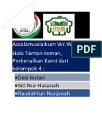 Assalamualaikum WR - WB Halo Teman-Teman, Perkenalkan Kami Dari Kelompok 4