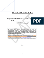 Tender Evaluation Report Template