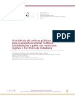 A Incidência de Políticas Públicas para A Agricultura Familiar No Brasil: Considerações A Partir Dos Municípios, Regiões e Territórios Da Cidadania