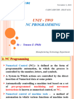 Unit Two NC Programming 2015