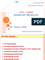 Unit Three Geometric Modeling 2015