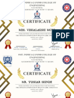 Certificate: Miss. Vishalakshi More