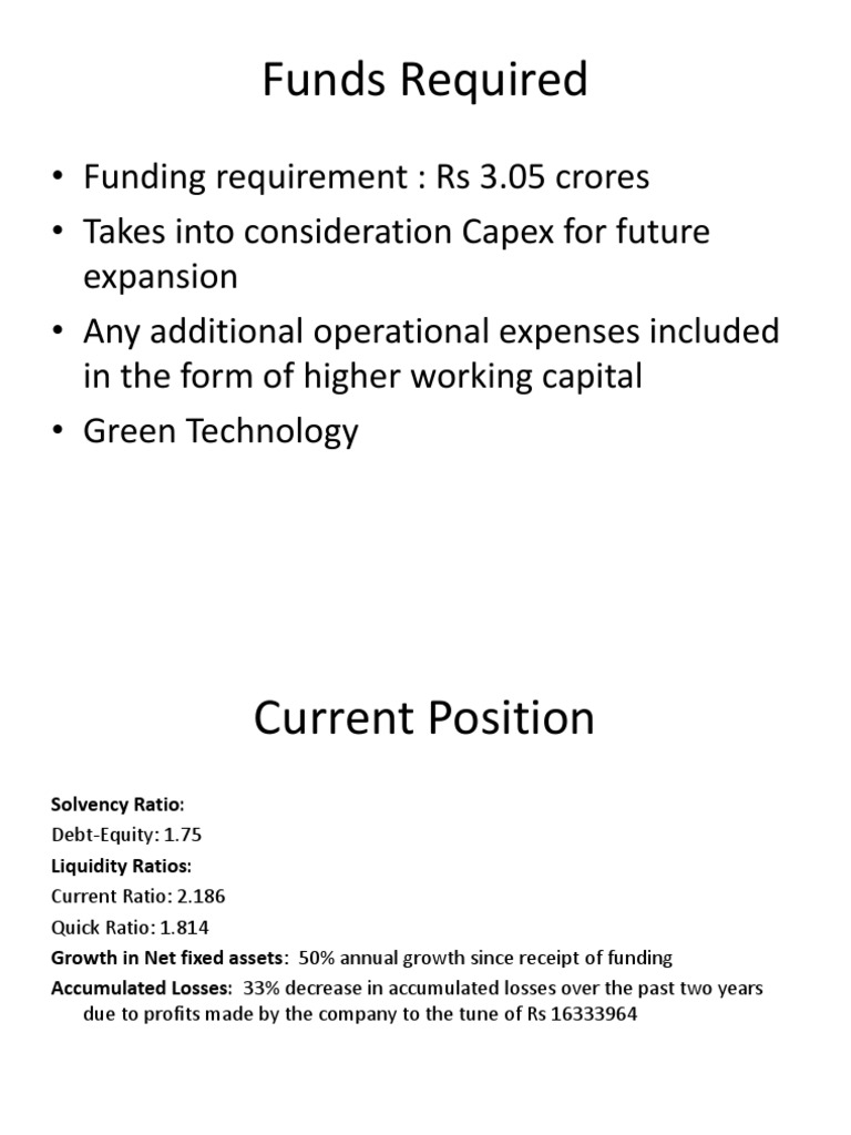 Funds Required | PDF