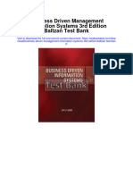 Business Driven Management Information Systems 3rd Edition Baltzan Test Bank