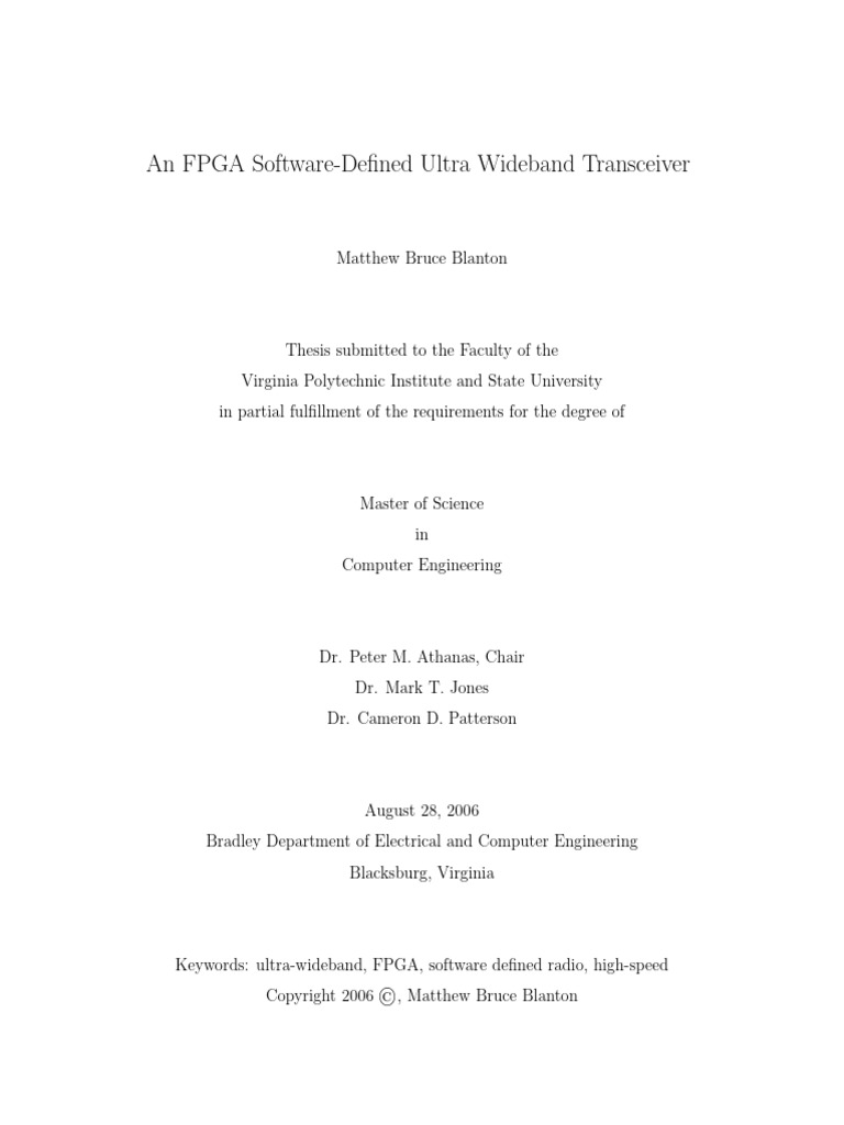 Thesis Fpga And Spi And I2c