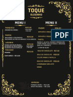 Black Vintage Style Cocktail Menu