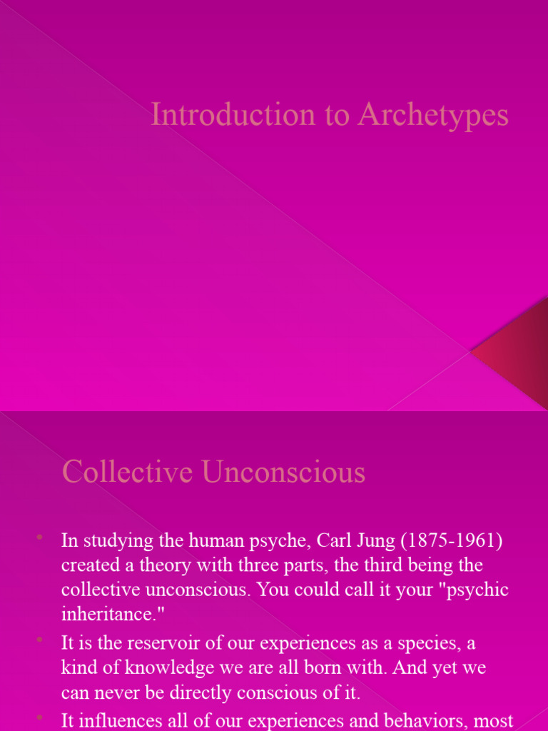 Introduction To Archetypes Pdf Unconscious Mind Behavioural Sciences
