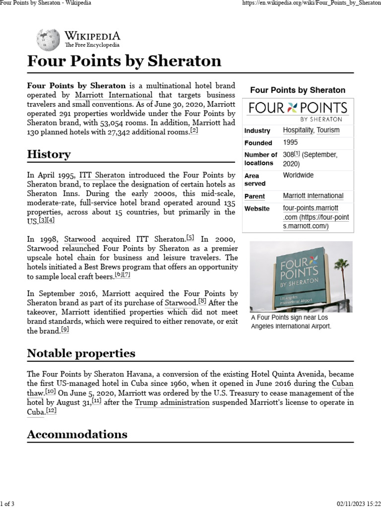Four Points by Sheraton | PDF | Tourist Accommodations | Buildings And ...