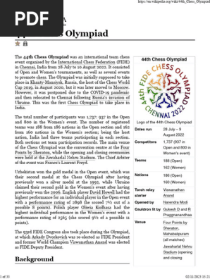44th Chess Olympiad