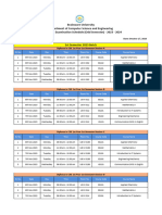 Schedule Class Test I CSE 1st Sem