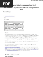 Guide Avancé D'écriture Des Scripts Bash