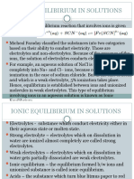 Ionic Equilibirium in Solutions