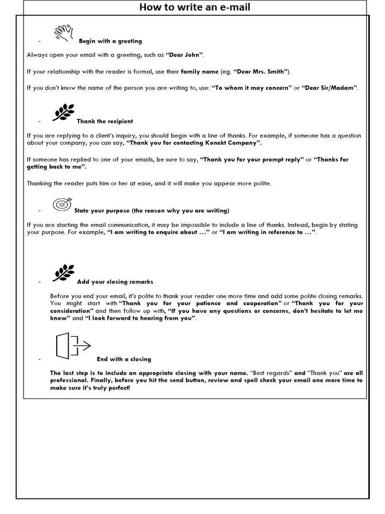 How To Write An Email | PDF | Communication