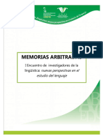 MEMORIAS Encuentro de Investigadores de La Lingüistica (2014)