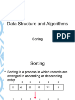 Data Structure and Algorithms Sorting