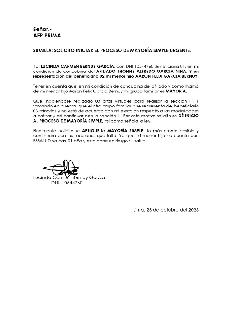 Solicitud para afp prima de mayoria simple 1 pdf